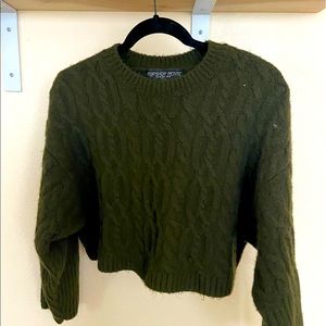 top shop crop knit sweater size 6